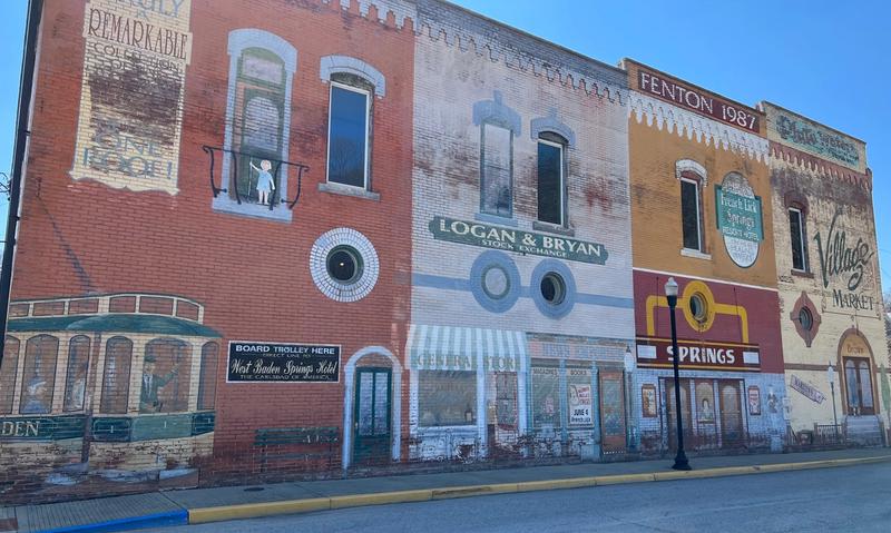 Public art on display in downtown French Lick.