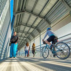 Biking across the bridge (Credit: West Memphis Tourism)