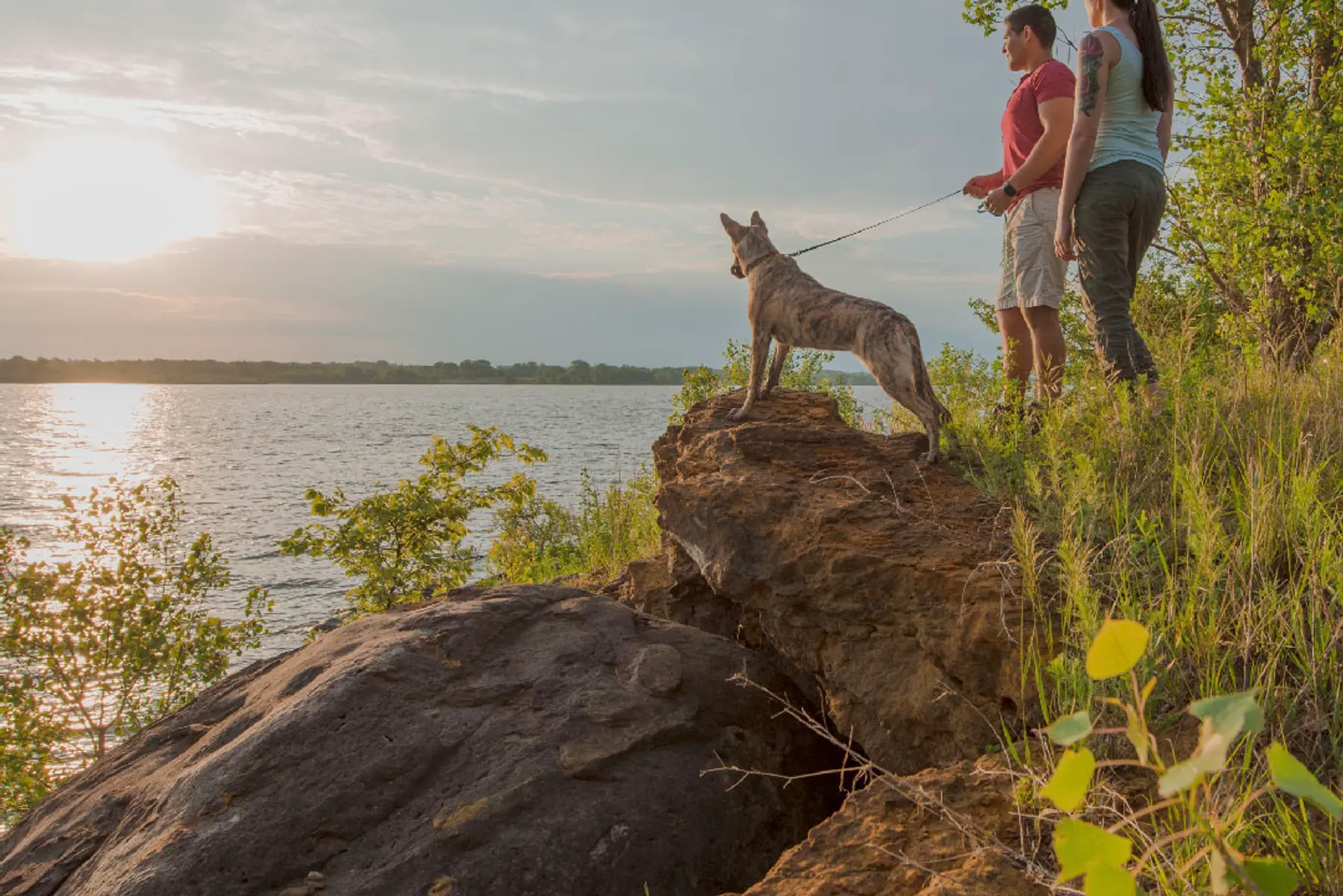 Couple out for a walk in Northwest Kansas