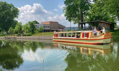 “The Delphi”, a replica canal boat on the Wabash & Erie Canal at Canal Park