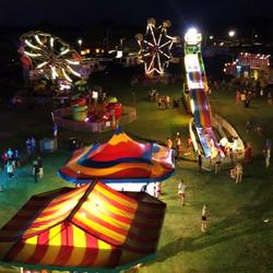 Morgan County Fair at night