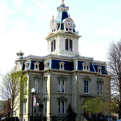 The original Davis County courthouse was erected in Bloomfield in 1844 for a total cost of $339.