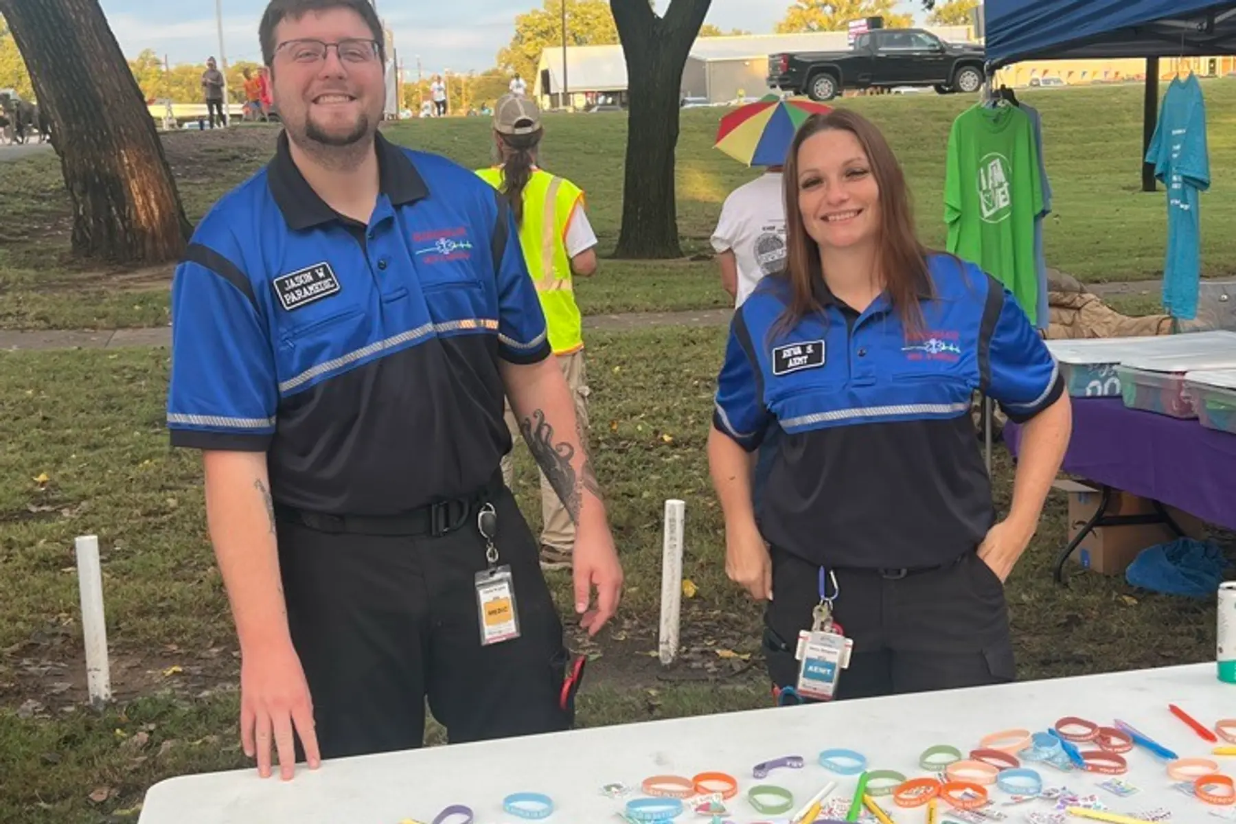 Kingman EMS staff Jason and Reva