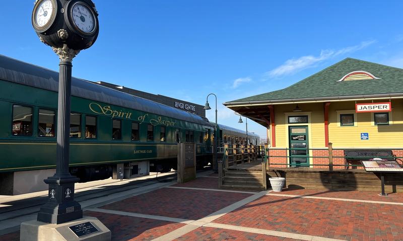 Visit the Spirit of Jasper train depot.