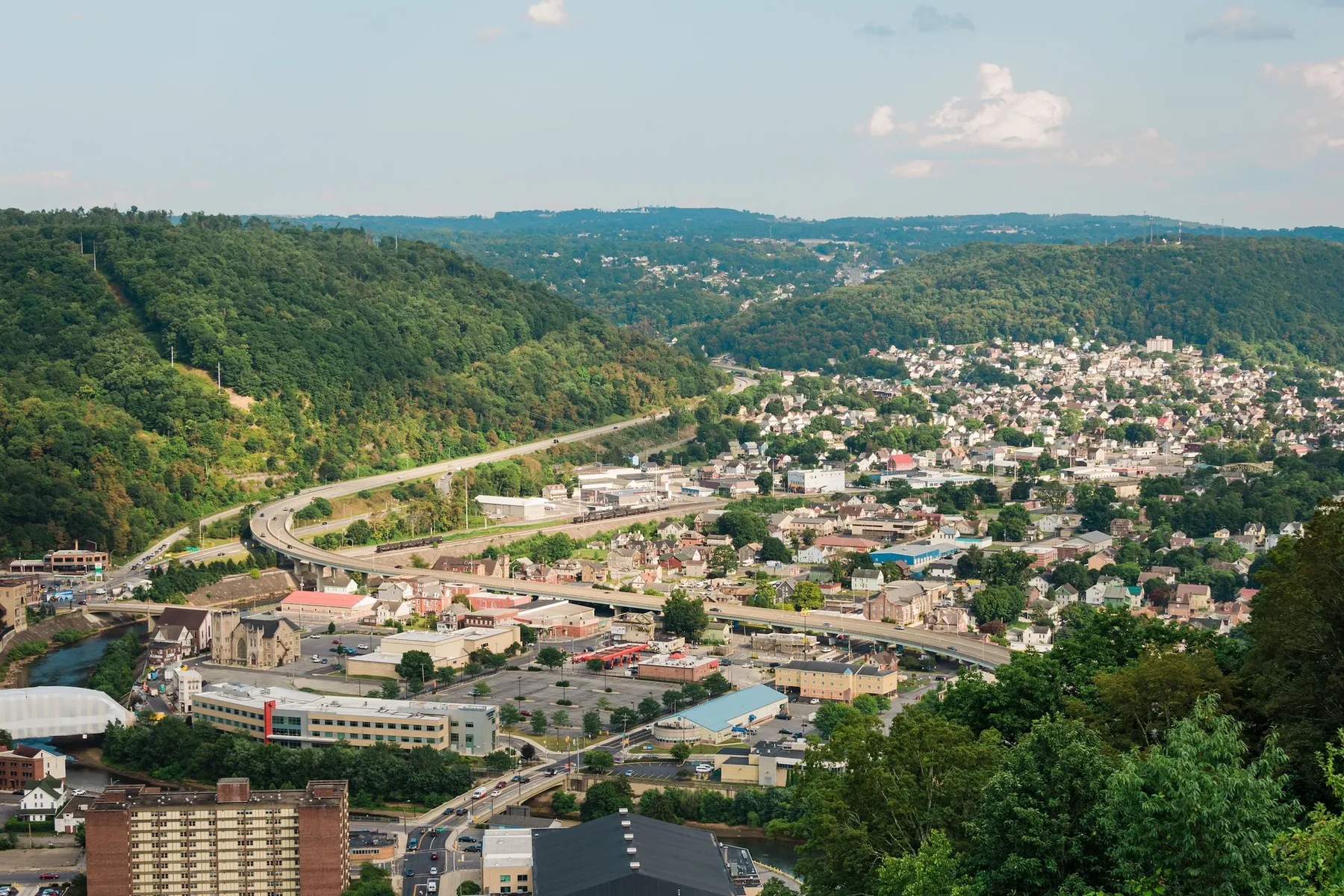 View of Johnstown, a metropolitan community of Cambria County, Pennsylvania.