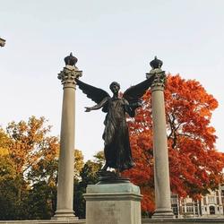 Benefice, "Benny" on Ball Sate University's campus during Fall
