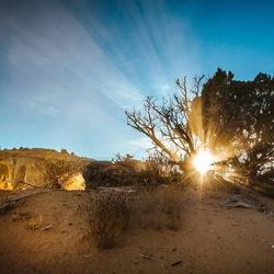 Sunrise over the dunes - a breathtaking view while hiking or biking in Farmington.