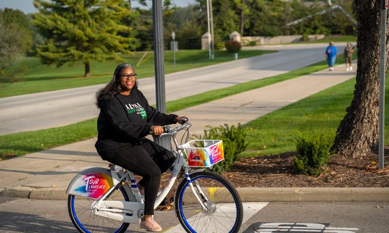 Exploring the City of Lawrence by bike