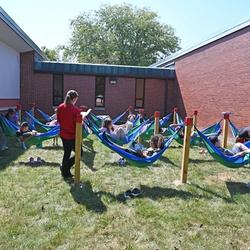 Students reading at Hendry Park Elementary 