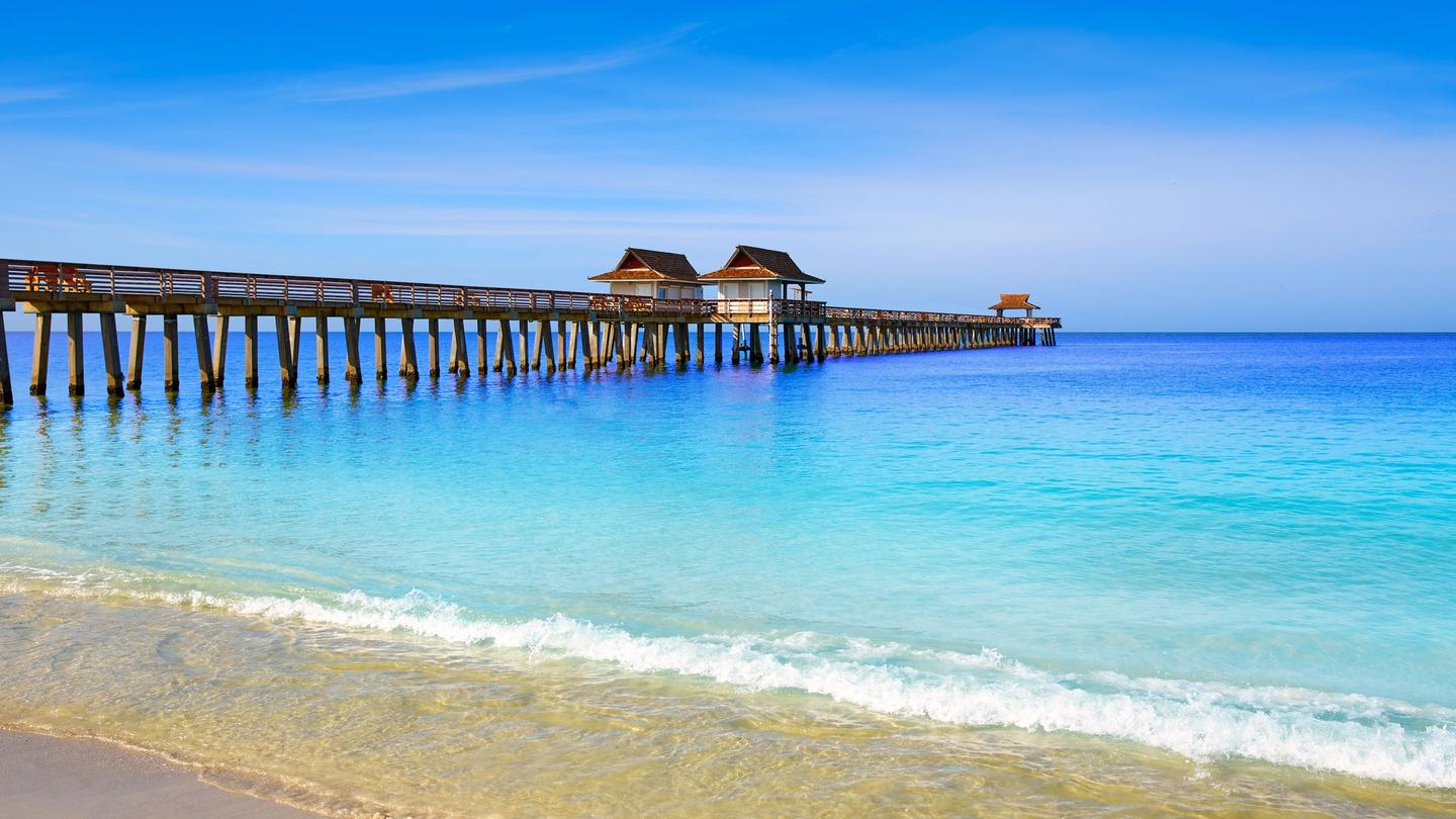 Constructed in 1889, the historic Naples Pier extends 1,000 feet into the Gulf of Mexico and is a favorite tourist attraction.