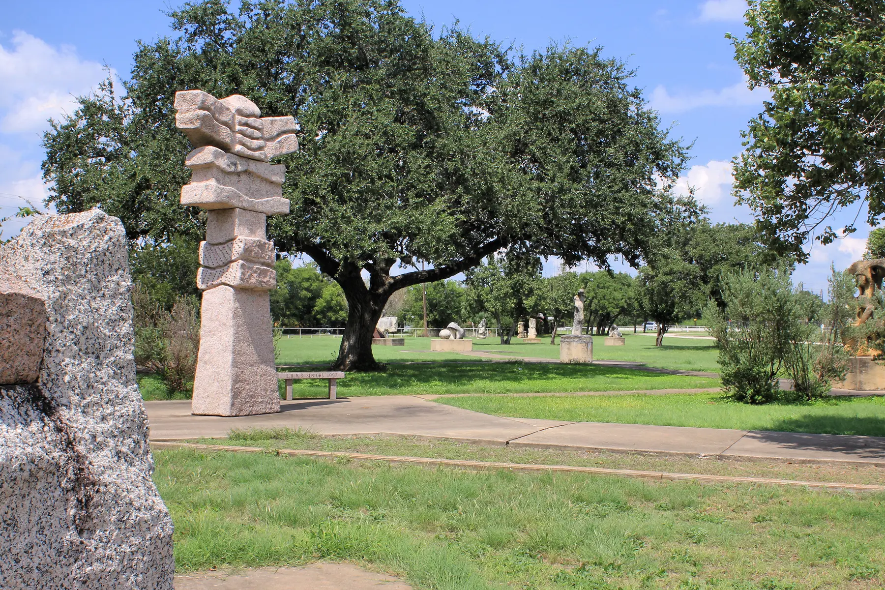 Located at the Liberty Hill Intermediate School, the Liberty Hill International Sculpture Park is easily accessible and free to the public.