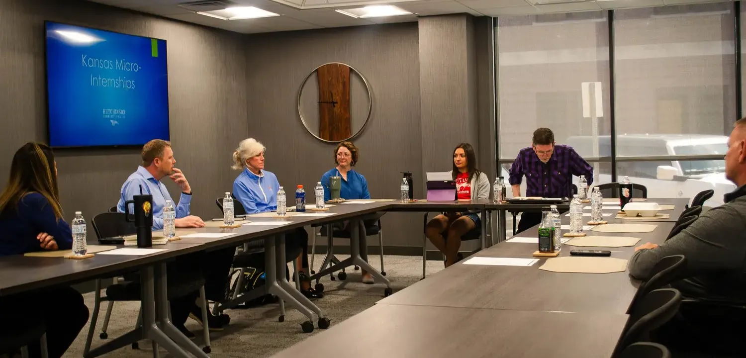 Meeting in a conference room at Hutchinson Community College (Credit: Greater Hutchinson Area Chamber of Commerce