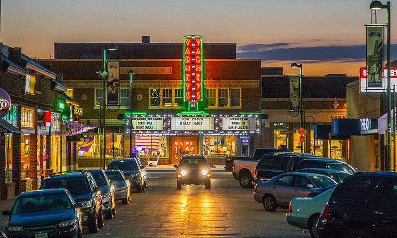 Aggieville is an historic shopping and entertainment district in Manhattan, KS with strong K State culture. (Photo Cred: Visit Manhattan Kansas)