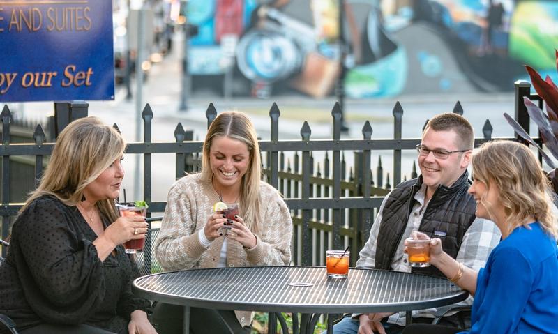 Locals enjoying drinks in Somerset