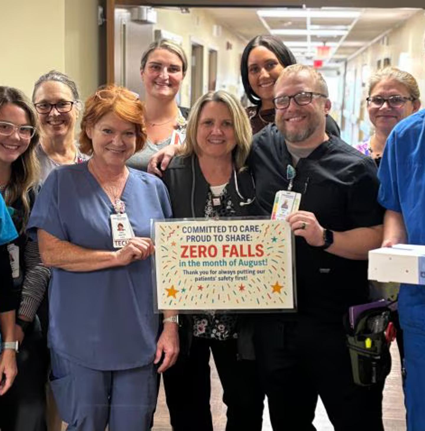 Tristar Greenview Regional Hospital team poses for pictures with Zero Falls commitment (Credit: Tristar Greenview)