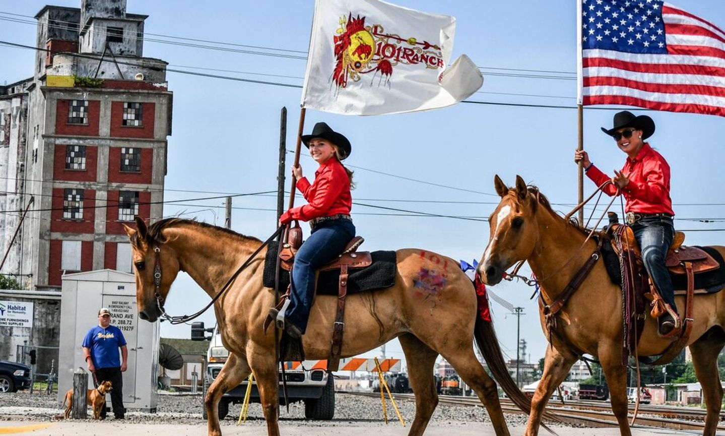 Parade for the 101 Wild West Rodeo in Ponca City.