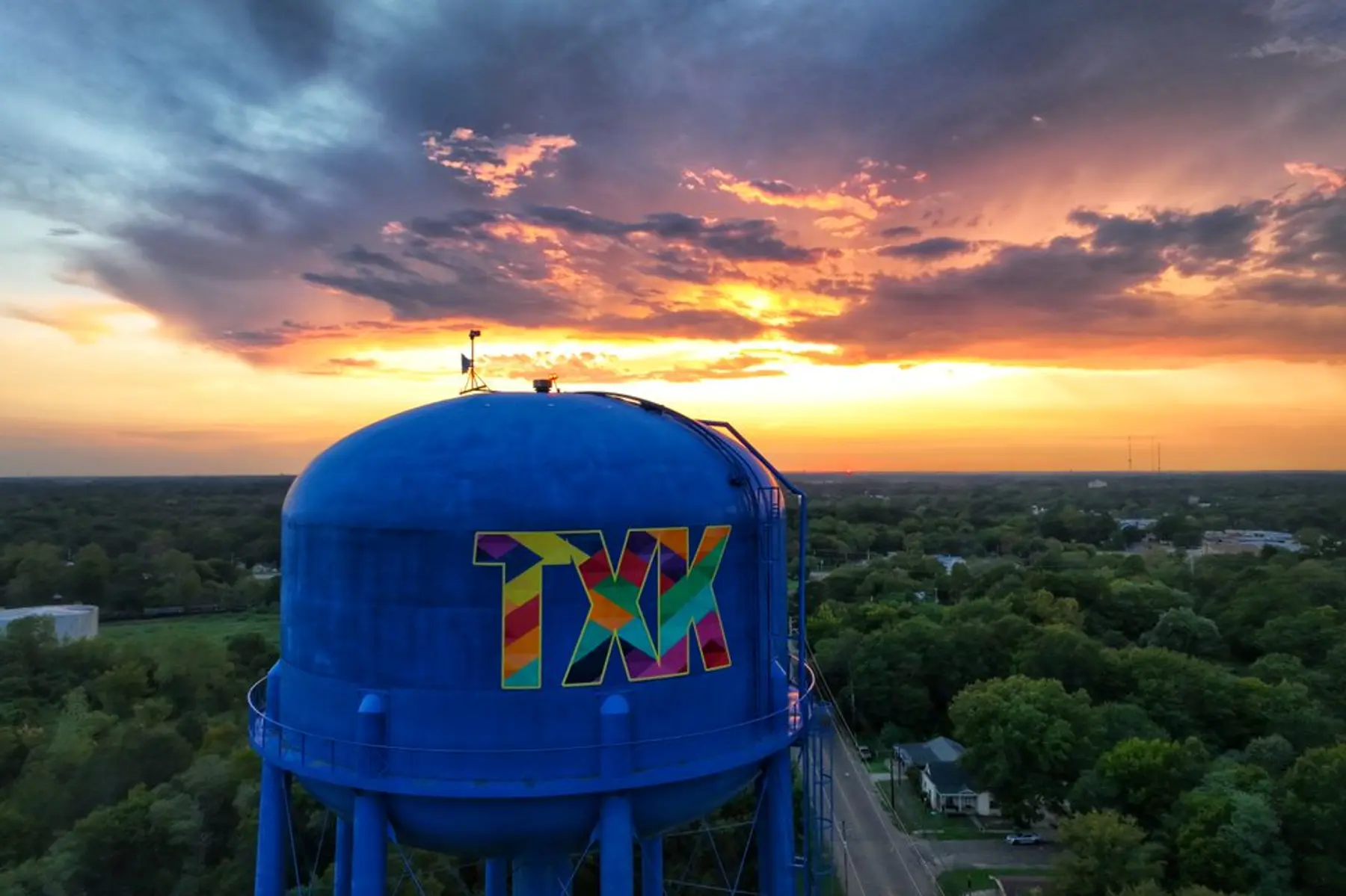 Aerial shot of downtown