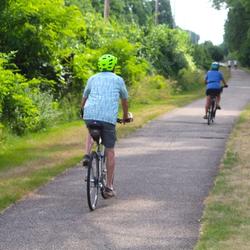 Bike riders on the MLK Equality Trail