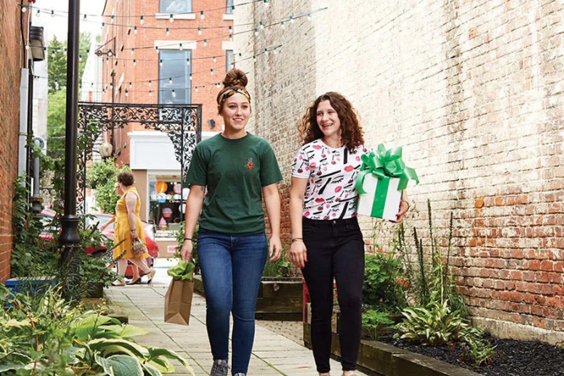 Residents enjoying Downtown Fremont