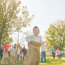Sack Race at the Haunted Graves Fall Festival