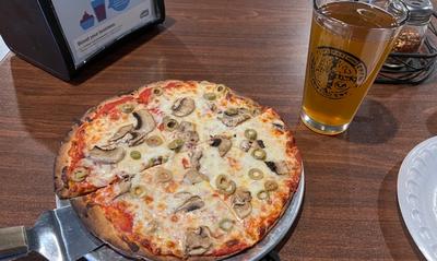 Grab a pizza and a pint at St. Benedict's Brew Works in Jasper, Indiana.