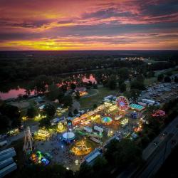 Nighttime at a local fair in Terre Haute