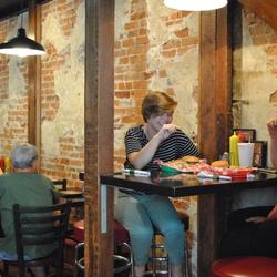 Eating at The Sandwich Shop