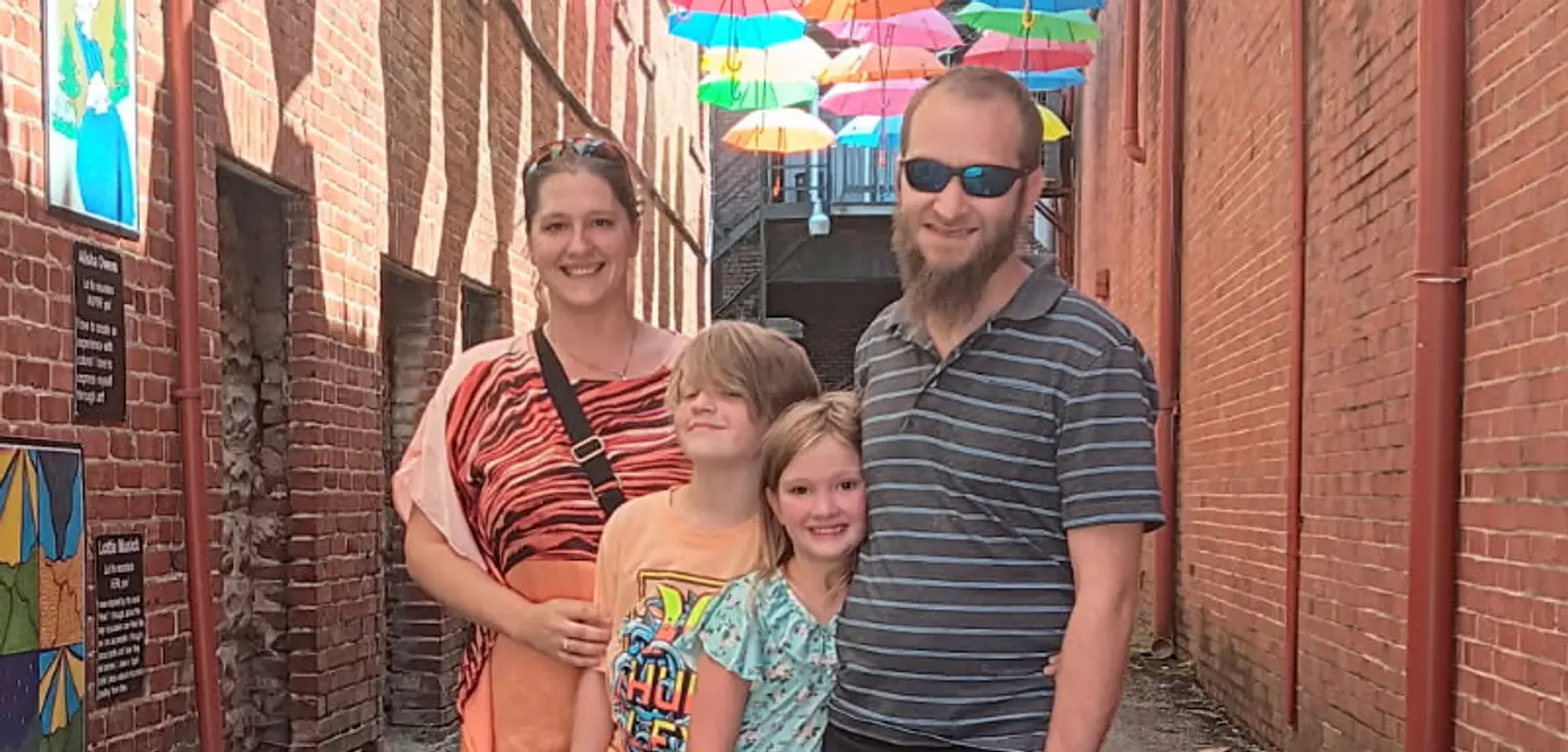 The Odle Family in downtown Pikeville