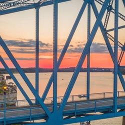 Smothers Park, an Owensboro gem, can be seen along the river front.