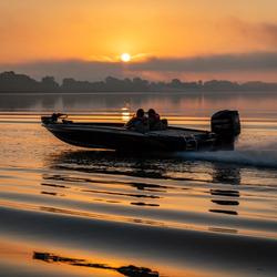 Early morning fishing at a local lake