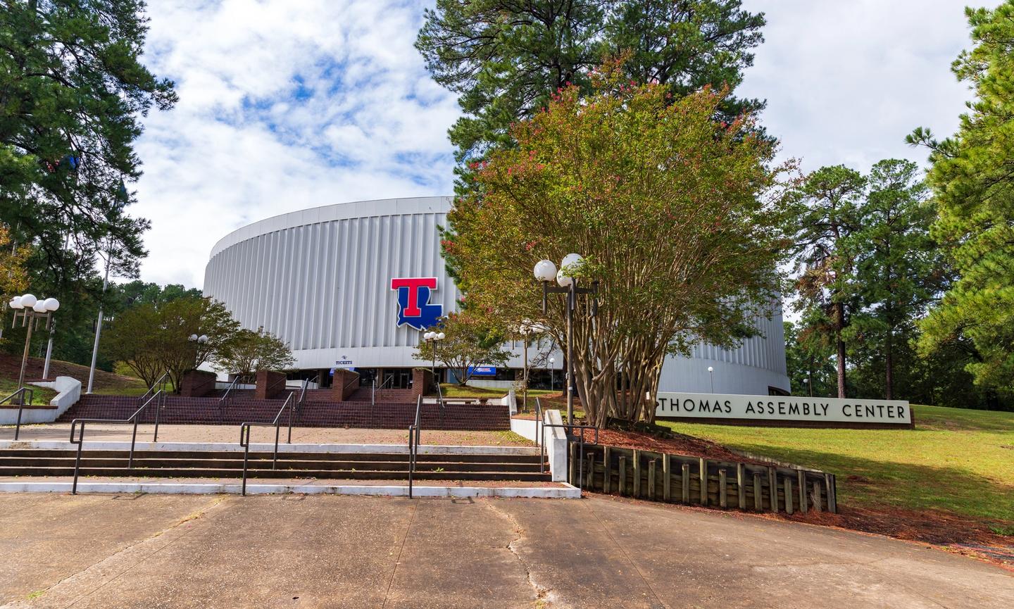 Thomas Assembly Center on the Louisiana Tech campus hosts sporting events, concerts, and more.