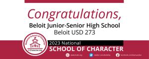 2023 National and State School of Character: Beloit Junior-Senior High School