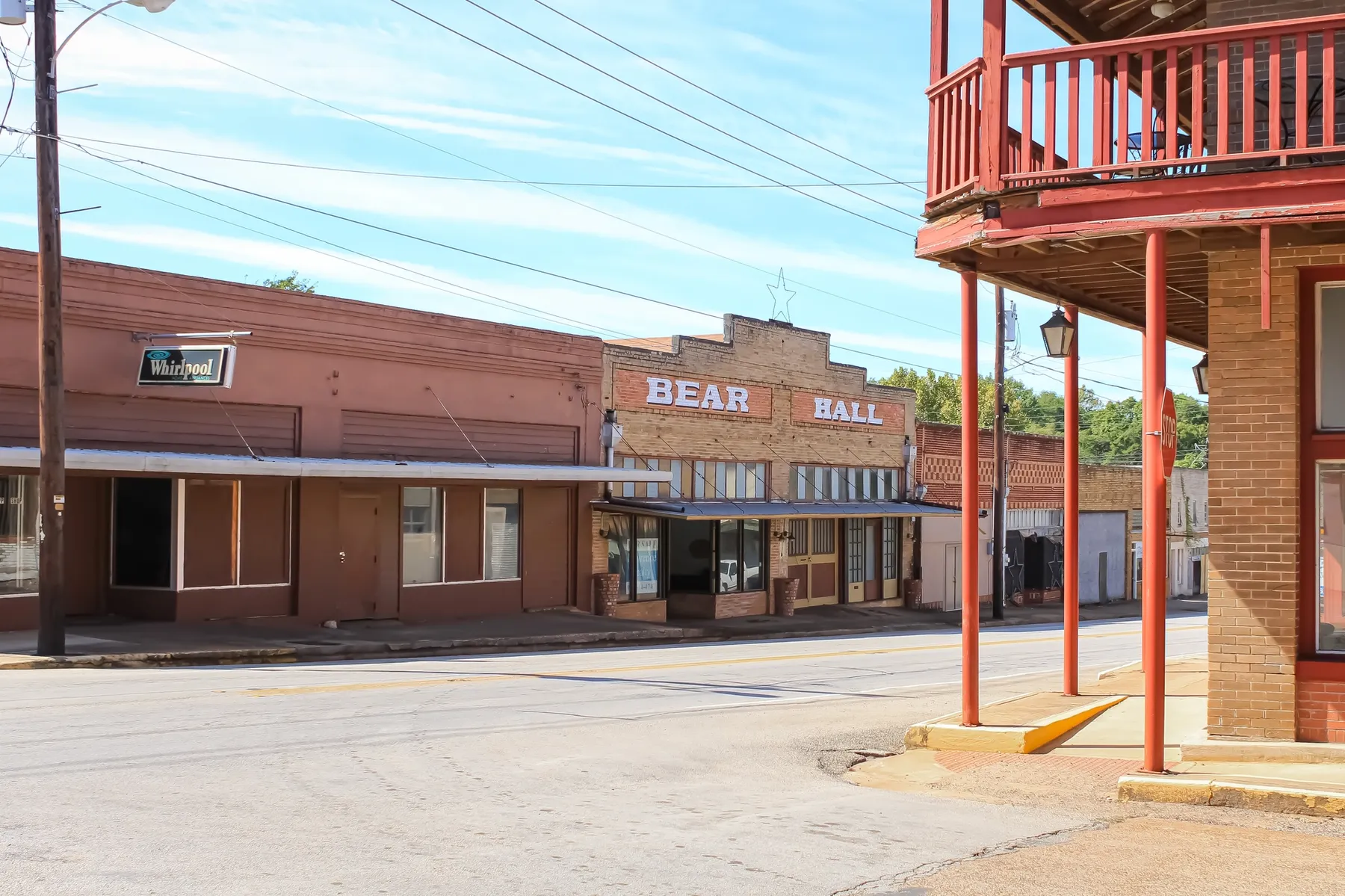 View of Crocket’s main street historical buildings. The town was incorporated on December 29, 1837, and a post office opened on March 31, 1838. Photo credit: Sabrina Janelle Gordon / Shutterstock.com