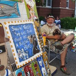 A vendor at a local Arts Fair