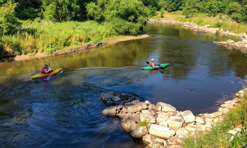 Kayaking in the Chippewa River in Mount Pleasant (Photo Credit: Mt. Pleasant Area Convention & Visitors Bureau)