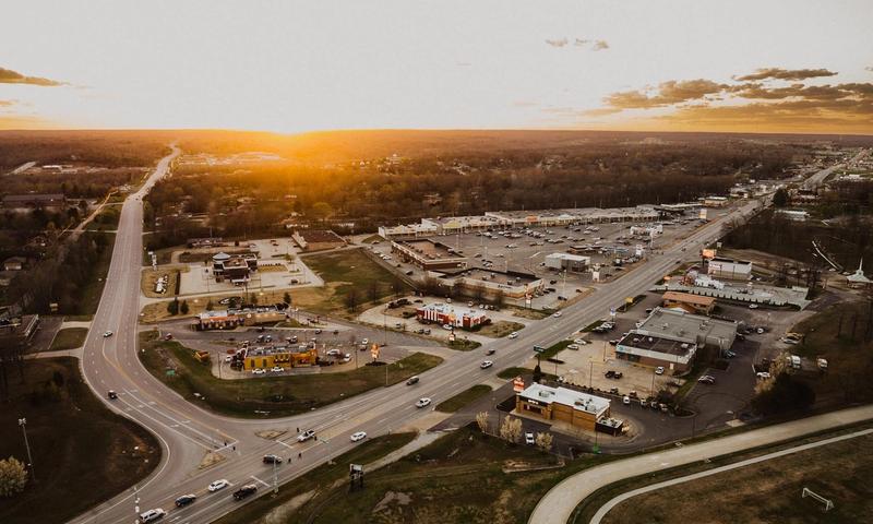 Aerial view of Poplar Bluff