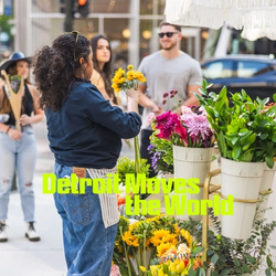 Flower Cart Pop-Up through Summer Streetscapes in Detroit