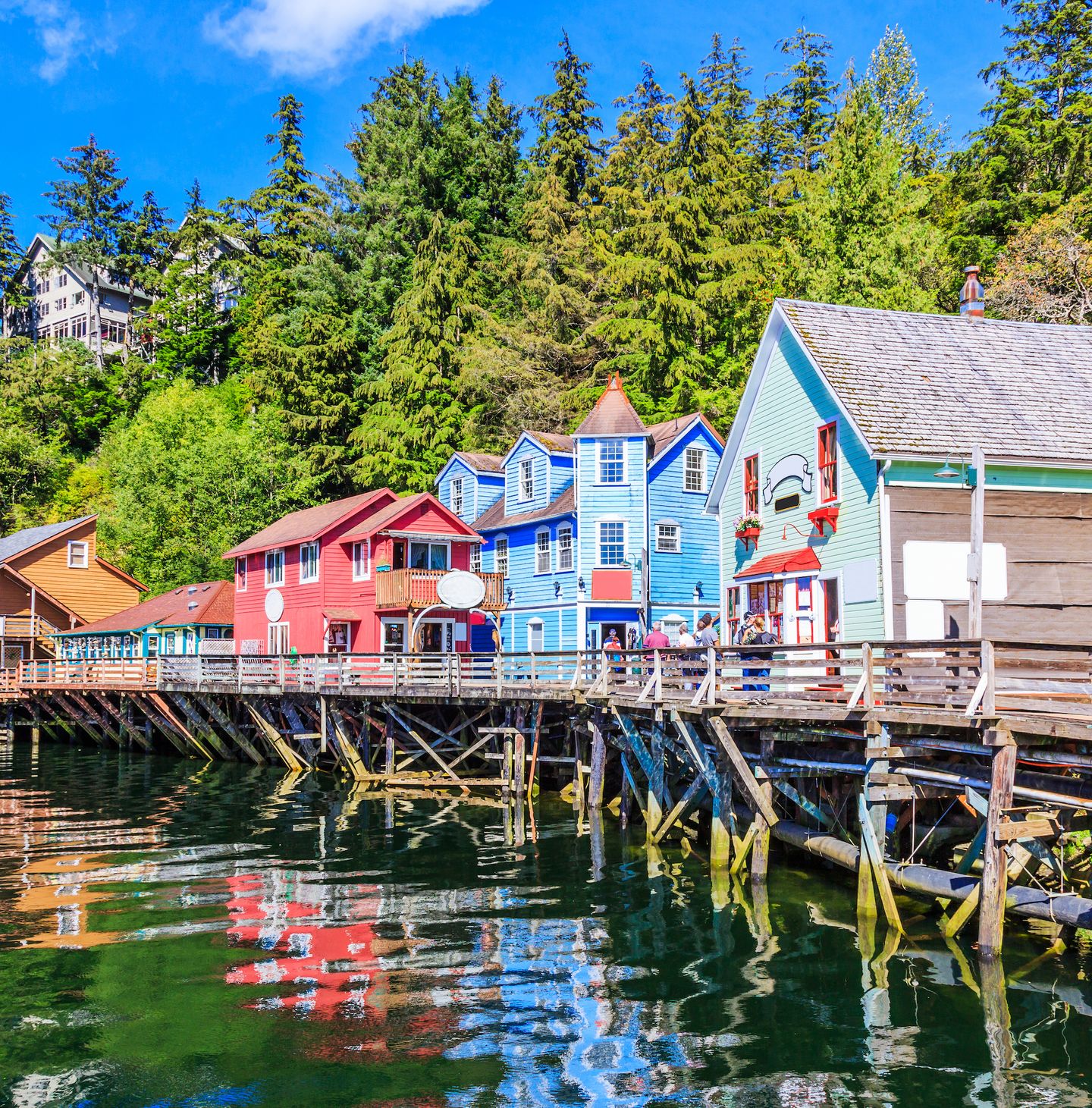 Creek Street, the historic broadwalk in Ketchikan, Alaska