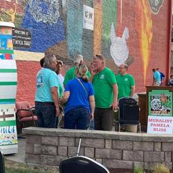 Dedication of Dunkirk, IN's "Glass Capital of Indiana" mural