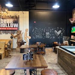 Bear Hollow Wood Carvers in French Lick features a pizza parlor and ice cream shop.