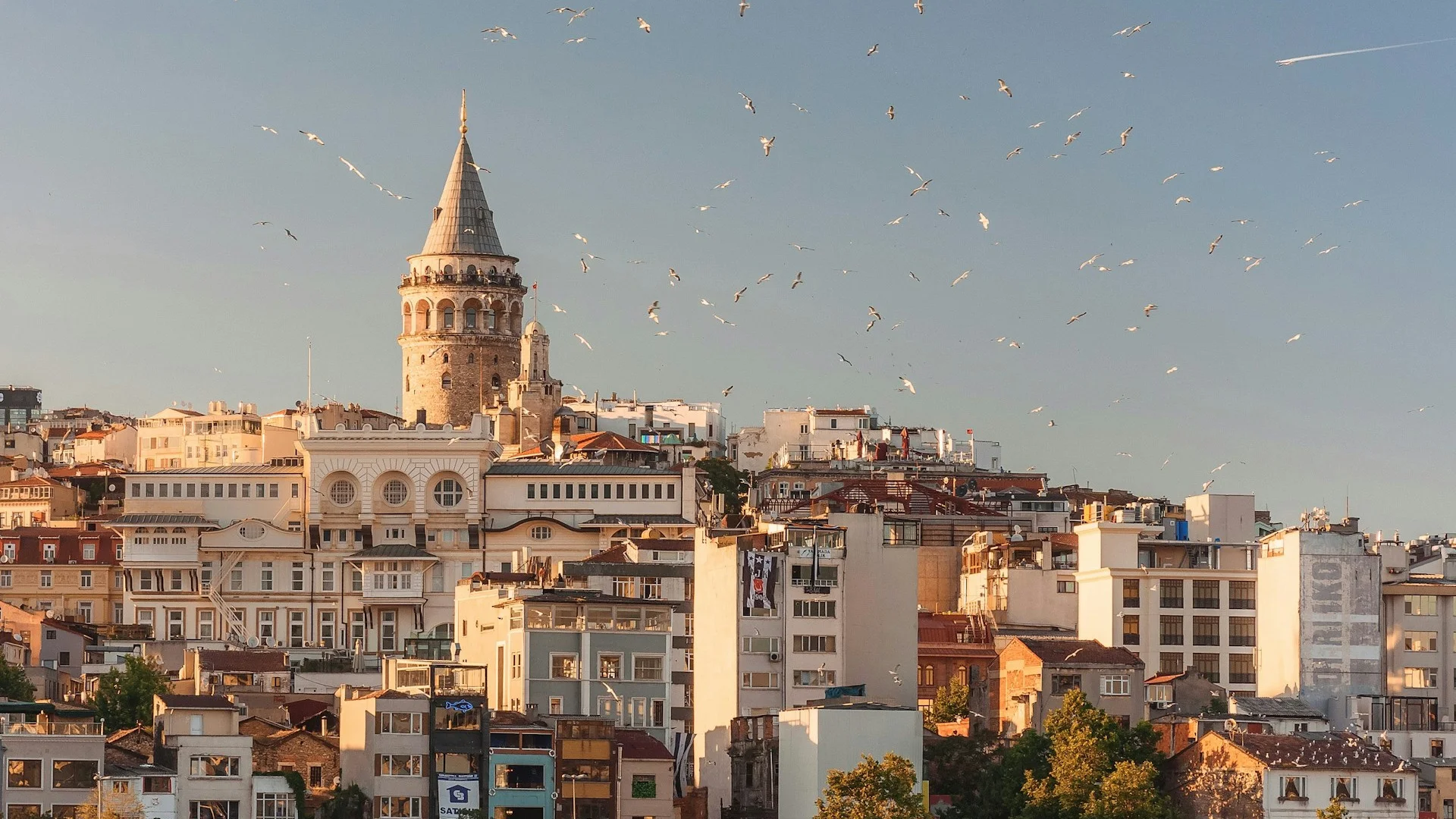 Panorama d'Istanbul avec la tour de Galata et le Bosphore