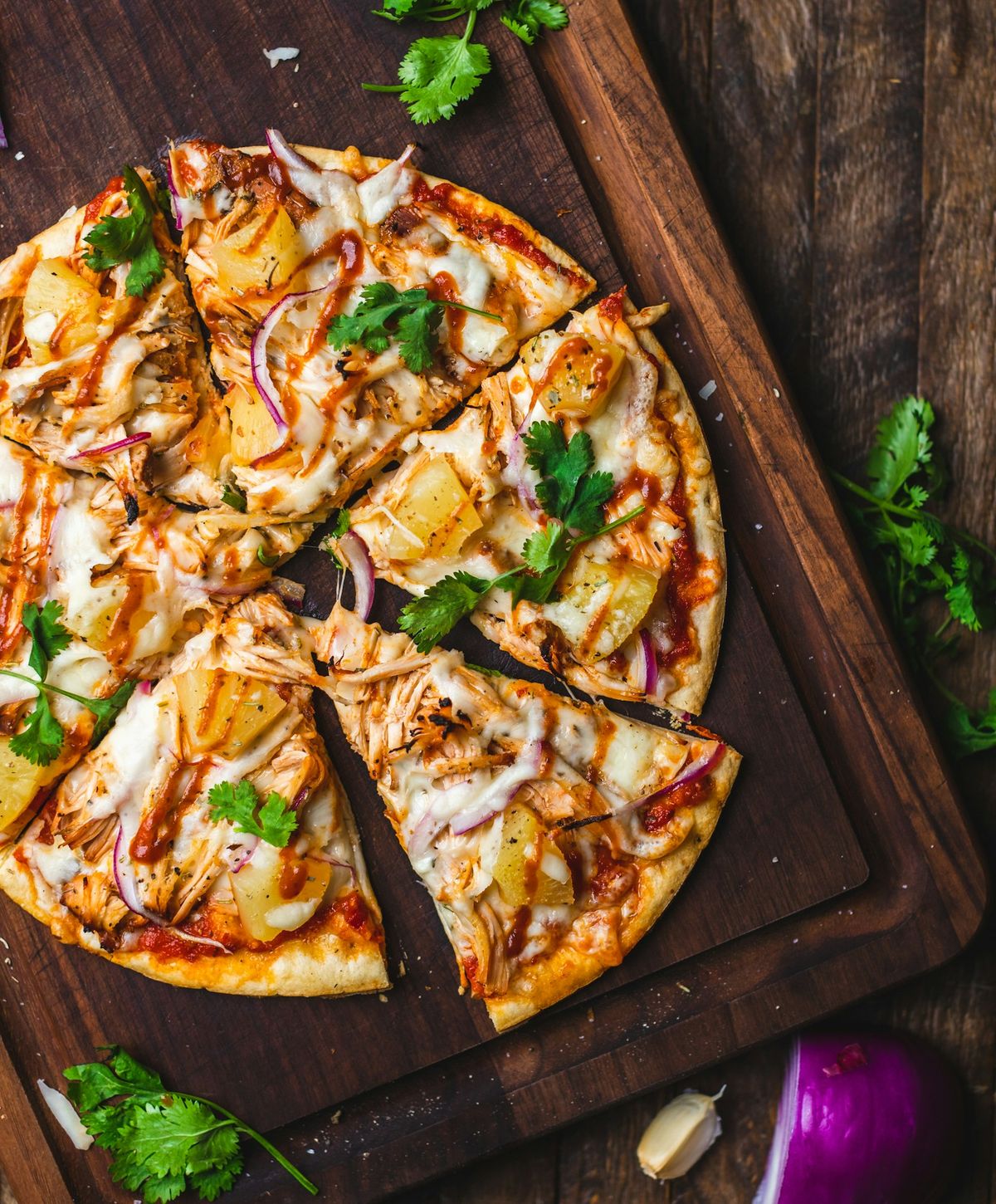 Pizza on a table