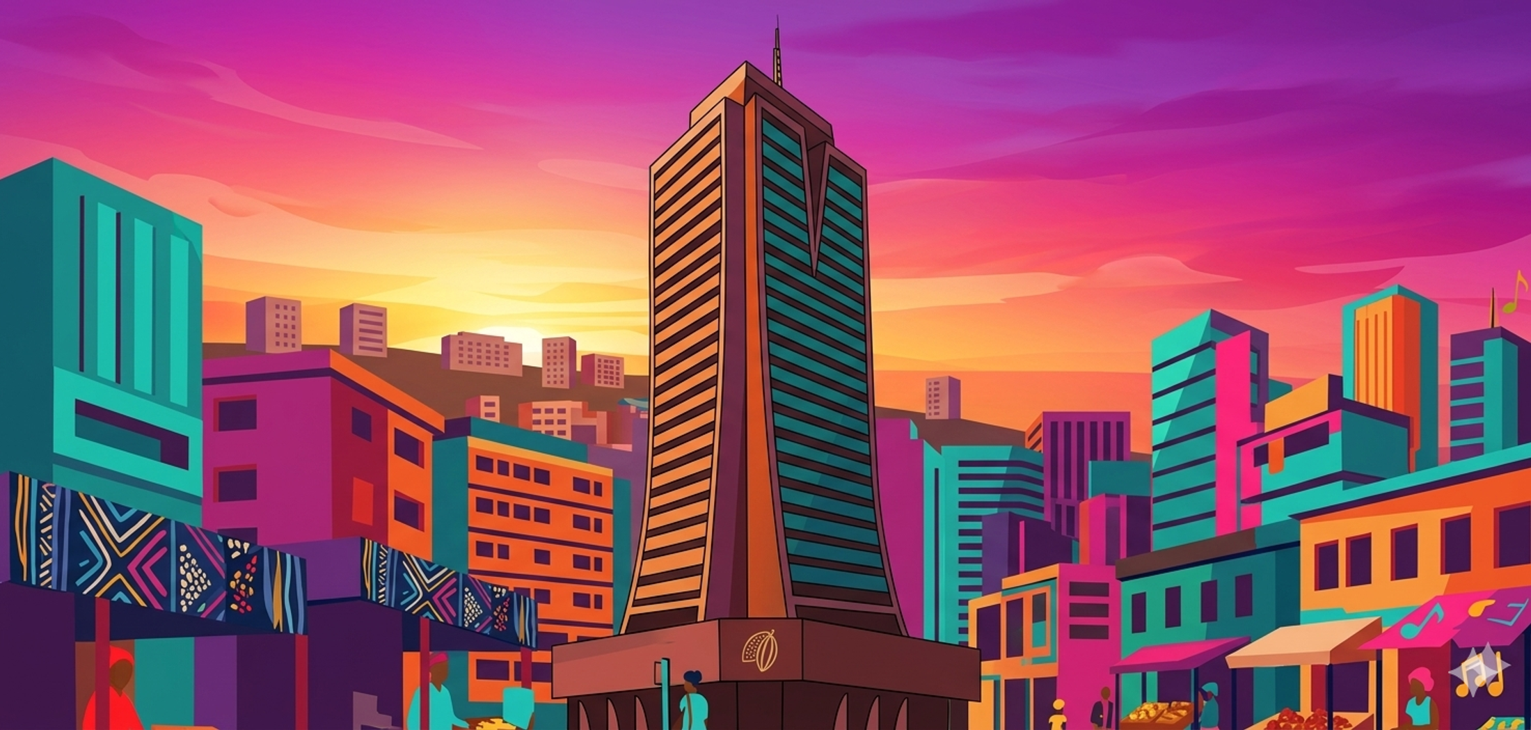 Barqly city skyline illustration