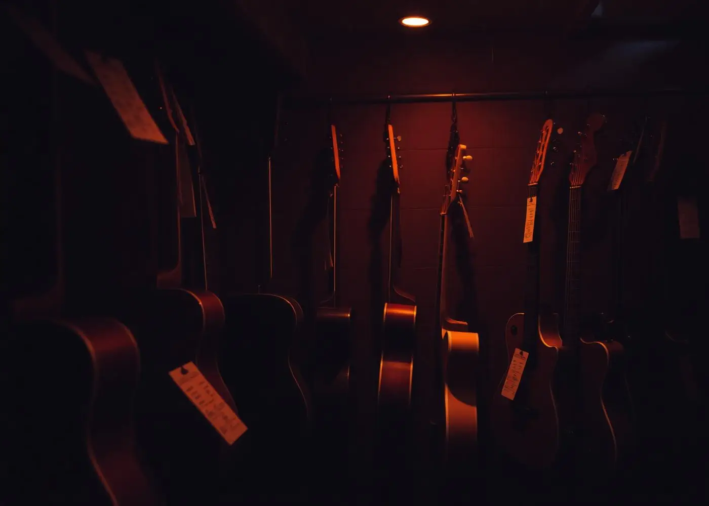 A retail wall of instruments