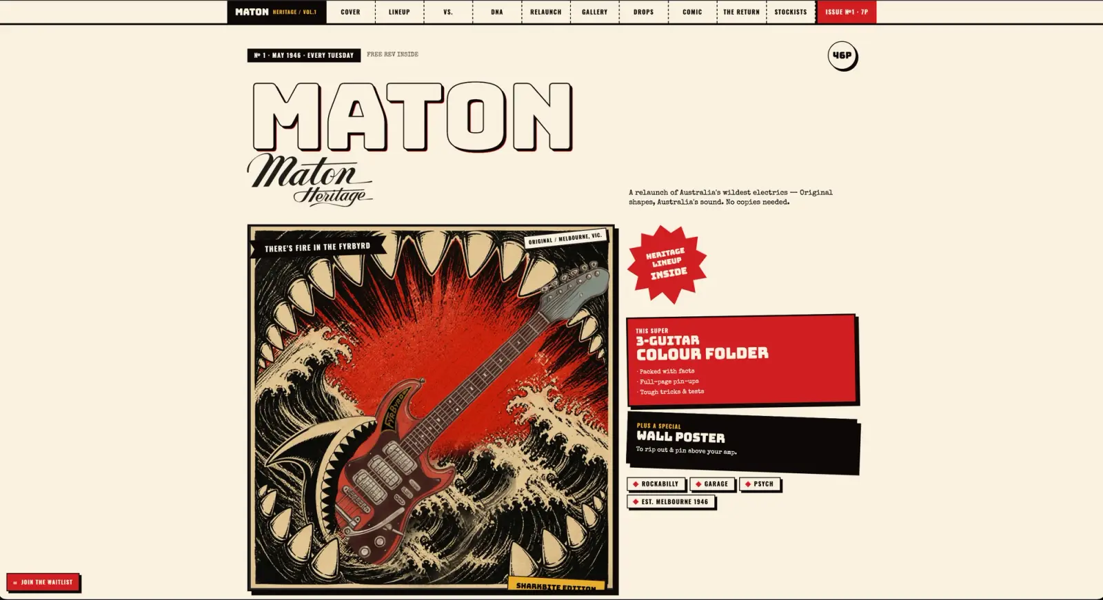 Maton Heritage Electric Guitars