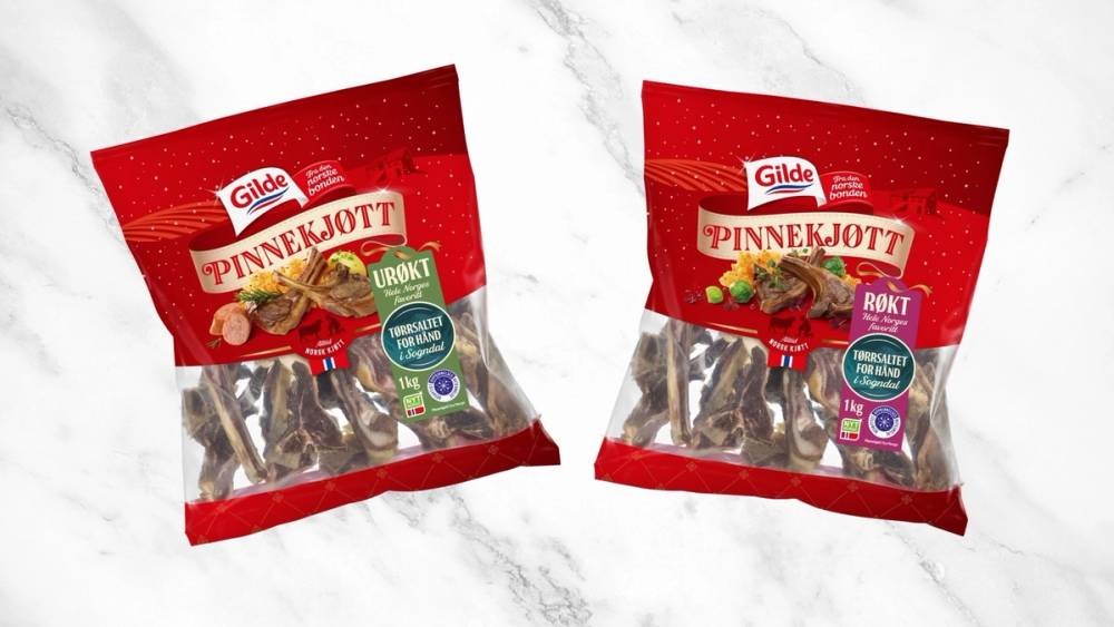 Produktbilder av pinnekjøtt fra Gilde.