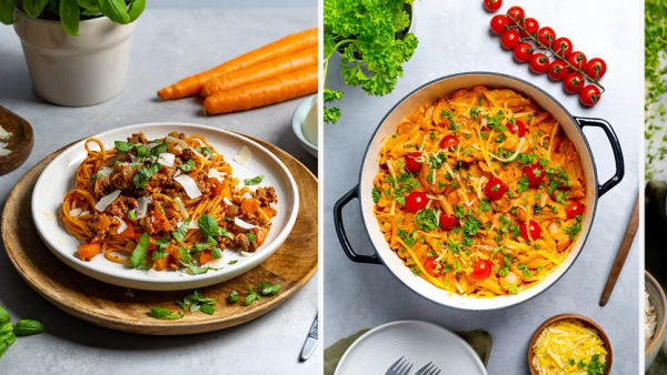 Collage av ttre alt-i-ett gryter du kan ha som middag på tur.