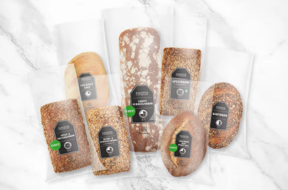 Samlebilde av Bakerens Utvalgte brød.