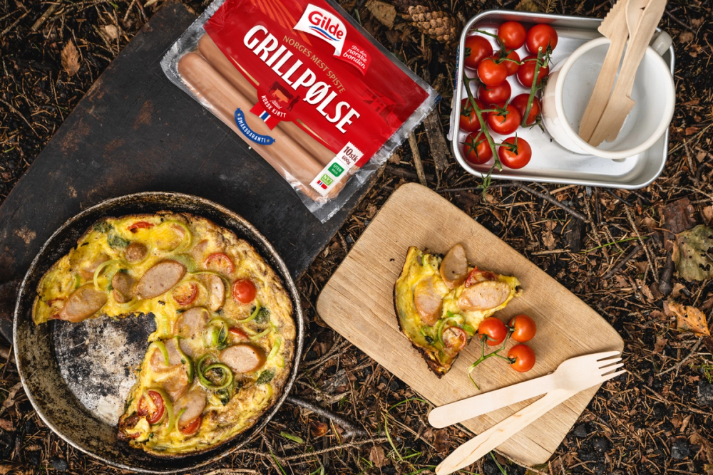 Gilde turmat pølseomelett