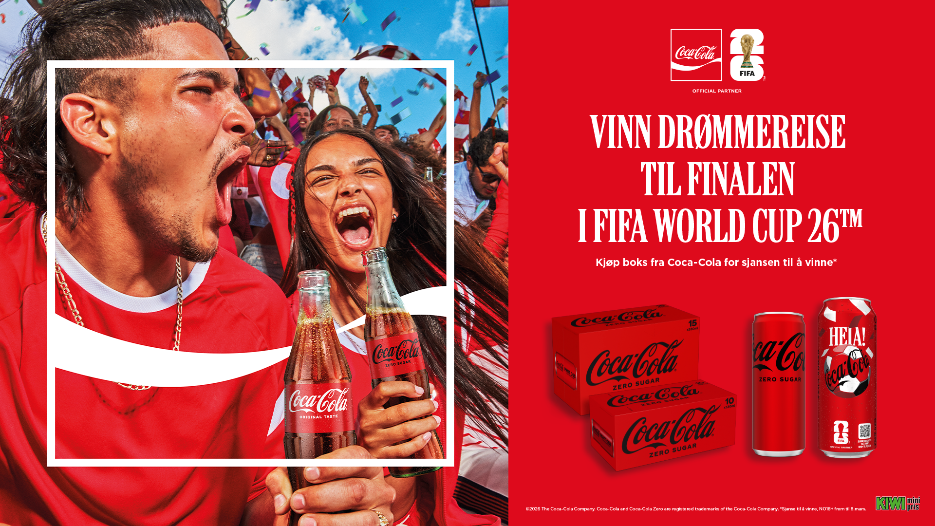 Toppbanner coca cola vinn drømmereise til finalen i fifa world cup 2026.